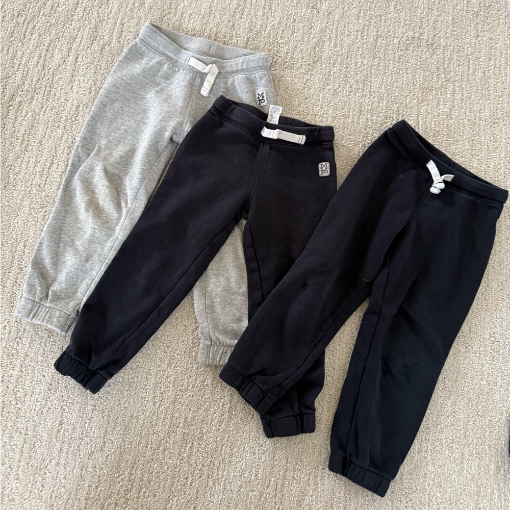 Carters Kids Jogger Pants Set - Black and Gray